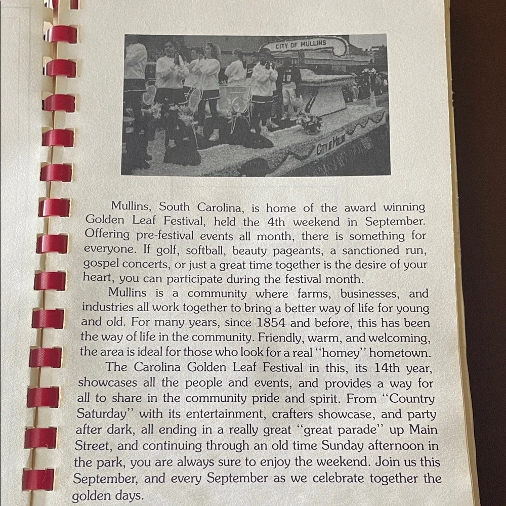VTG Home Cookin' Recipes — Golden Leaf Festival Cookbook (Red Cover)